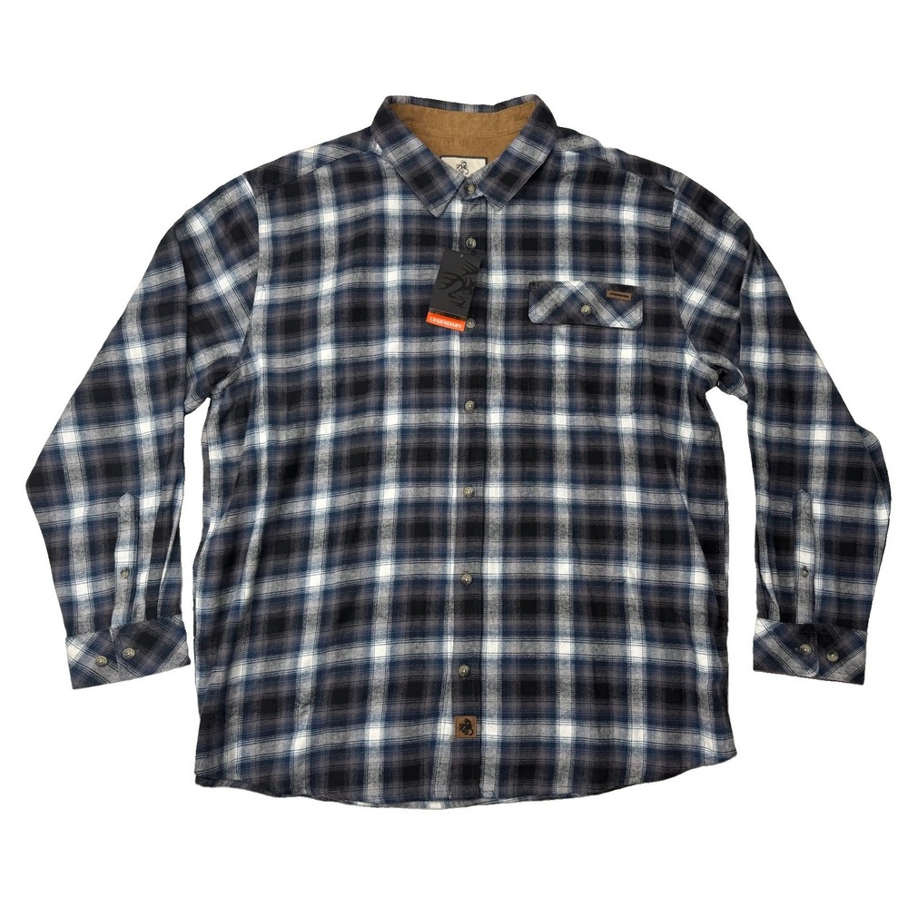 NWT Legendary Whitetails Men's Plaid Shirt Buck Camp Cotton Flannel Size 2XL